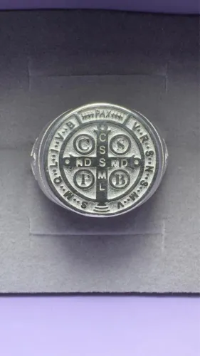 Anel de São Bento Romanel - Prata 925