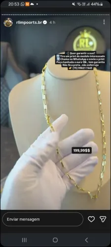 Cordão bannhando ouro