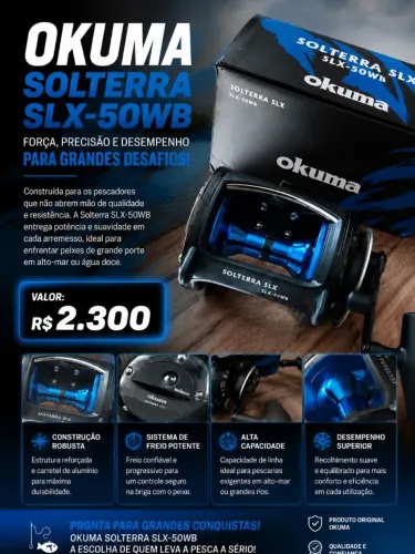 Vendo ou troco Carretilha okuma solterra
