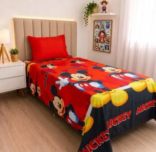 Kit Lençol Infantil Solteiro Jogo De Cama Com Fronha 