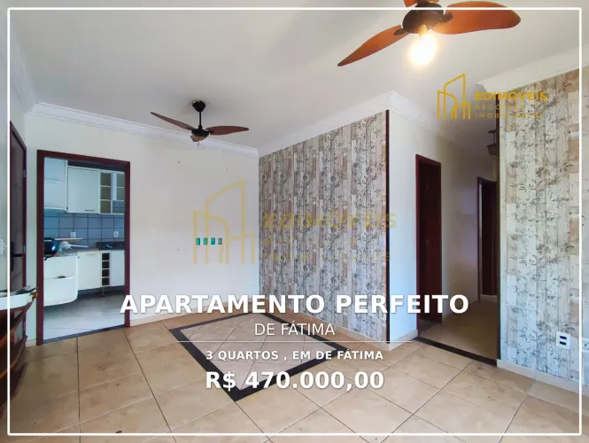 Espaçoso Apartamento de 3 Quartos no Bairro de Fátima Ideal para Sua Família!