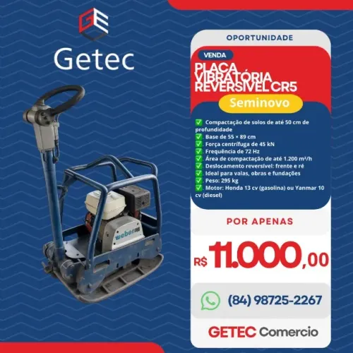 PLACA VIBRATORIA REVERSIVEL CR5