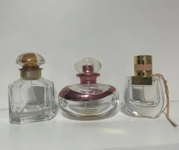 3 FRASCOS DE PERFUME VAZIOS