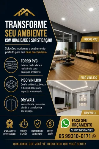 Forro PVC ? Piso Vinílico ? Drywall cuidado com o barato que pode sair caro