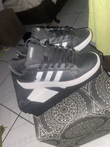 Tênis Adidas Grand Court Base 2.0 Simp Preto e Branco - Preto