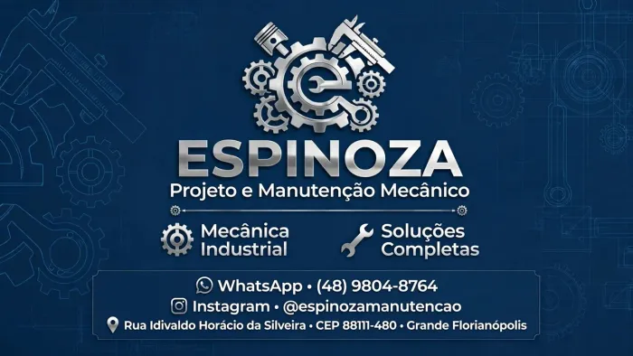 Espinoza, projeto e manutenção de maquinario industrial.