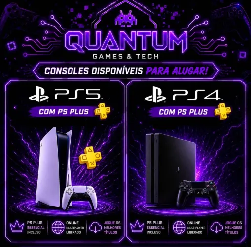 Aluguel de PS5 e PS4