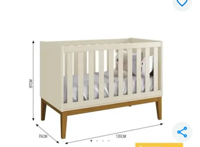 Berço Mini Cama Classic - com pés amadeirado 