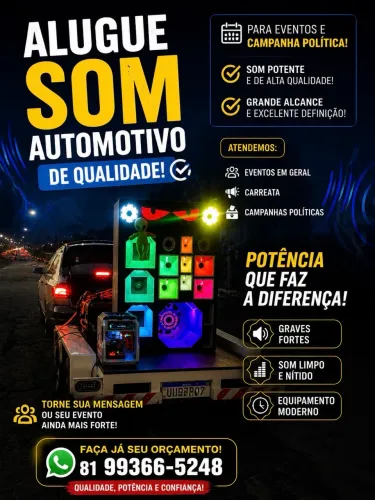Som paredão aluguel carreata política