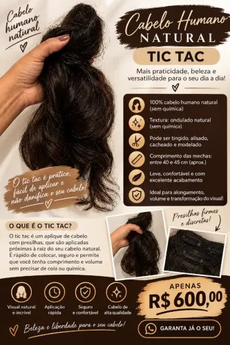 Cabelo tic tac mega hair