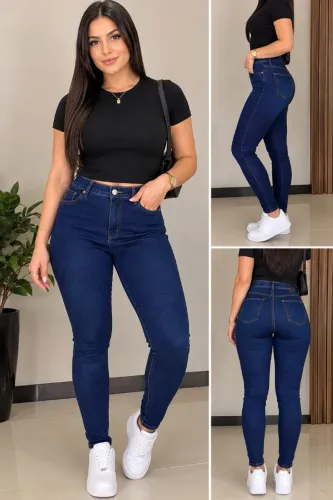 Calça jeans 38 skin c/lycra