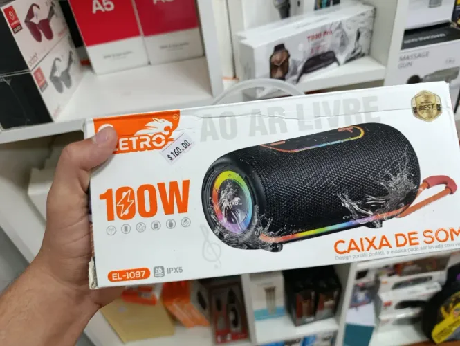 CAIXA DE SOM LETRO 100W ?
