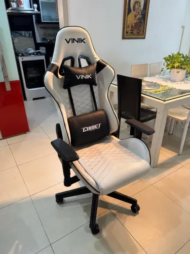 Cadeira Gamer Vinik Comet Premium Branca - Modelo CGC20B