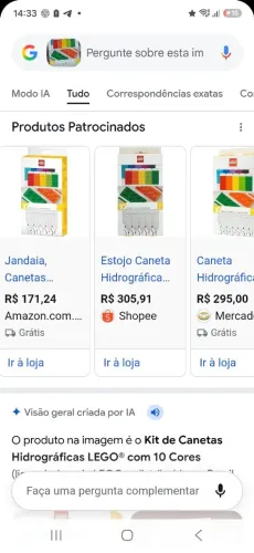 KIT CANETAS HIDROGRÁFICAS LEGO® ? 10 CORES!