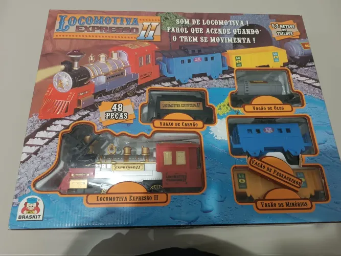 Pista de trem completa a pilha 