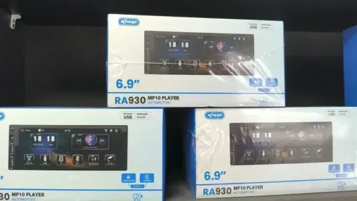 Multimídia 6.9 polegadas 1 Din com cArplay e Android auto ,,