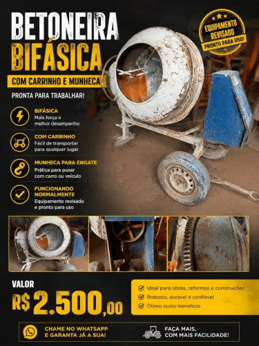 Betoneira Bifásica