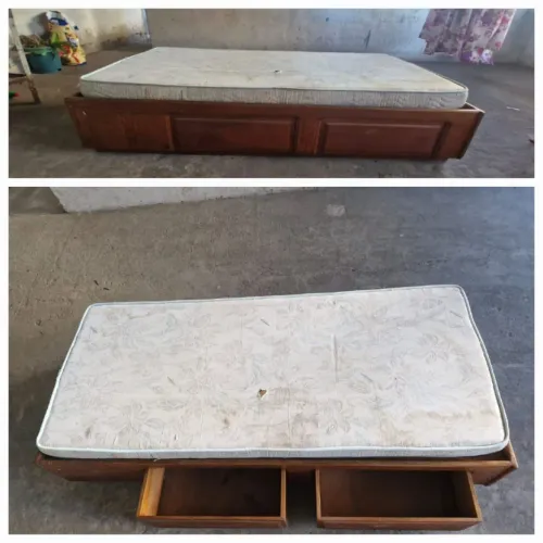 Cama de Solteiro de Madeira
