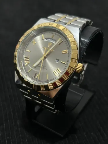Relógio Poedagar Mônaco Gold | À prova d`agua| Aço inox