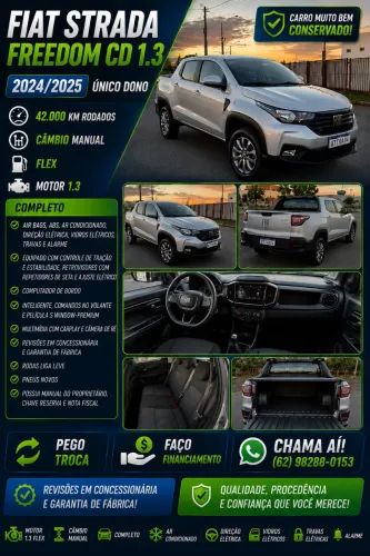 Fiat Strada Freedom 1.3 Flex 8V CD 2025