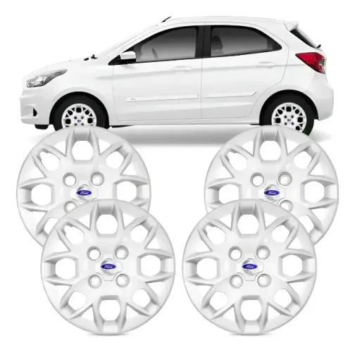 Jogo Calota Ford Ka 2015 2016 2017 2018 Aro 14 GRID