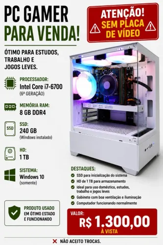 Pc Gamer i7 6°