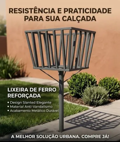 Lixeira De Ferro reforçada