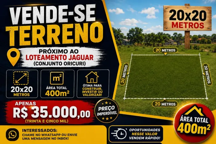 Próximo ao Loteamento Jaguar (Conjunto Oricuri)