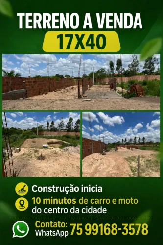 Terreno 17 por 40