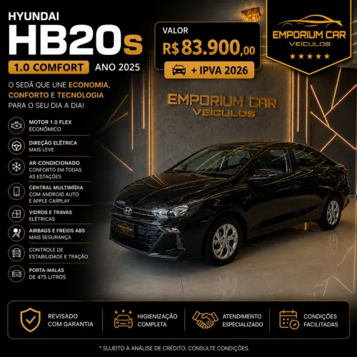 Hyundai HB20S Comfort Plus 1.0 Flex 12V Mec. 2025