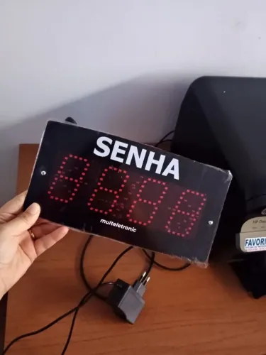 Kit senha comum 4 dígitos + dispensador de senha com bobina com 2 mil senhas