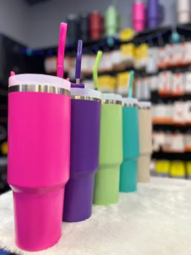 Promoção Copo Térmico canudo de metal - 1200ml