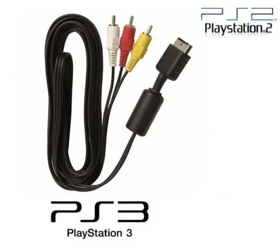 Cabo Av Audio E Video Rca Playstation Para Ps1 Ps2 Ps3 