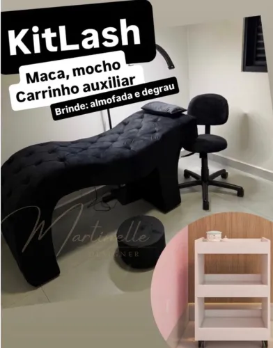 PROMOÇÃO KIT ESTÉTICA MACA COM CARRINHO AUXILIAR MOCHO + FRETE GRÁTIS 