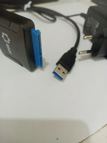Adaptador Sata USB + Fonte 12V 2A