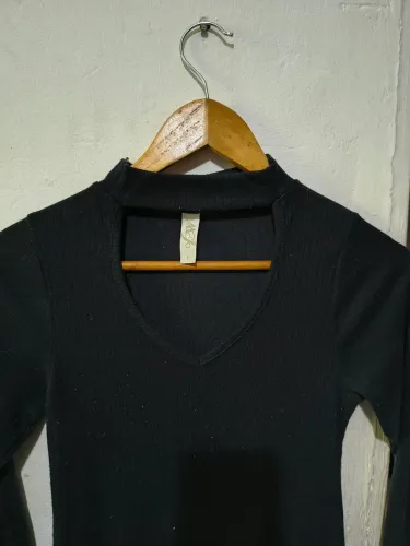 Vestido preto de manga