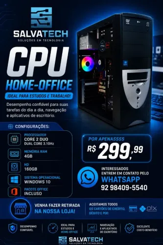 CPU PARA HOME-OFFICE USAR EM ESTUDOS E TRABALHADOS