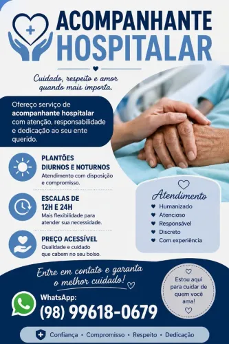 Acompanhante Hospitalar/ Técnica em Enfermagem