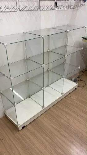 Vitrine expositora de vidro modular