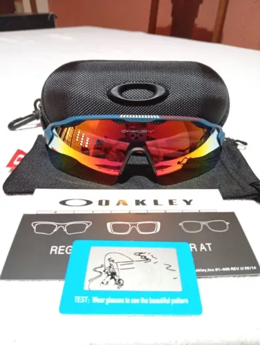 Oculos de Sol Oakley Radar EV Path Linha Premium Cinza e Vermelho