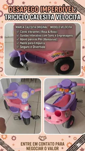 Triciclo infantil feminino