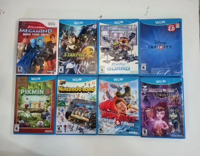 Lote de jogos Nintendo WIIU e Wii originais e lacrados
