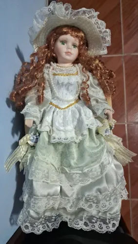 Boneca vintage retrô vitoriana