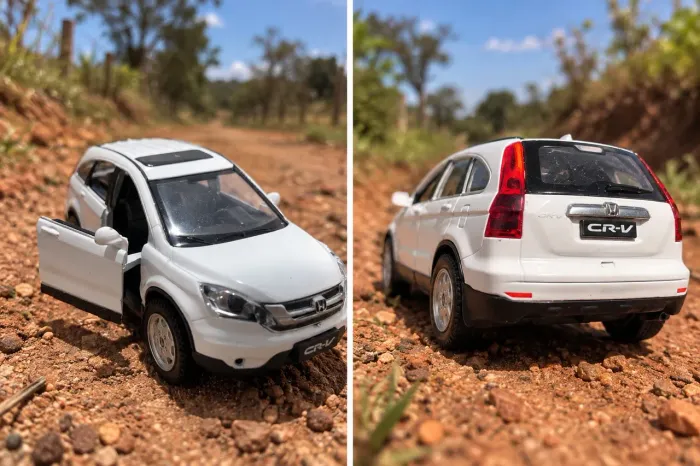 Miniatura Honda CR-V Branca (Metal / Colecionador)
