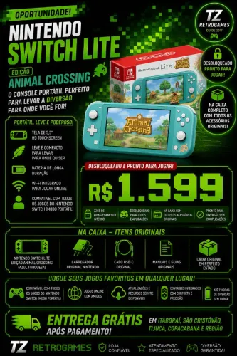 Nintendo Switch Animal Crossing Desbloqueado
