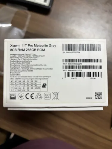 Celular XIAOMI 11 T PRO 256 GP