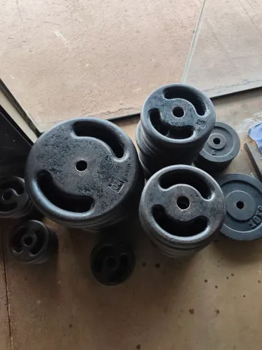Anilhas usadas de ferro 2 kg 5 kg 10 kg 20 kg e 25 kg 