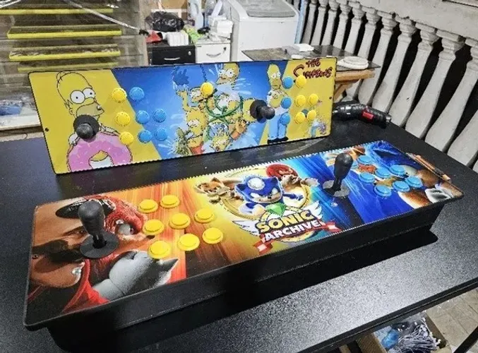 Controle Arcade Duplo com 60.000 Jogos 