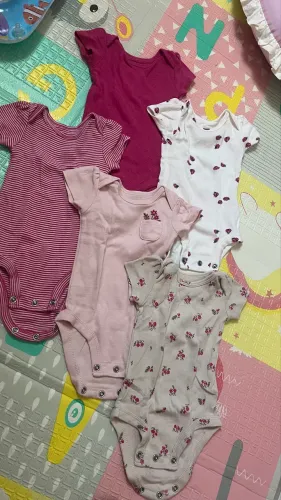 Kit 5 body sem mangas RN Carters menina