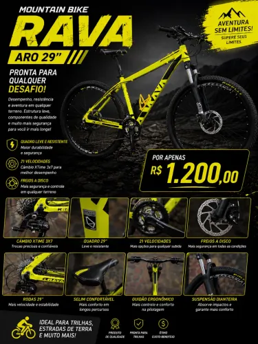 Bicicleta RAVA ARO 29 